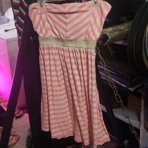 Roxy mini orange stripped dress